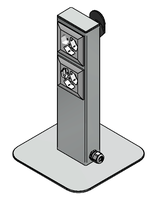 Power column ES 100, anodised, h=400mm,