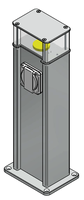 Energiesäule ES-LED 160, Aluminium eloxiert