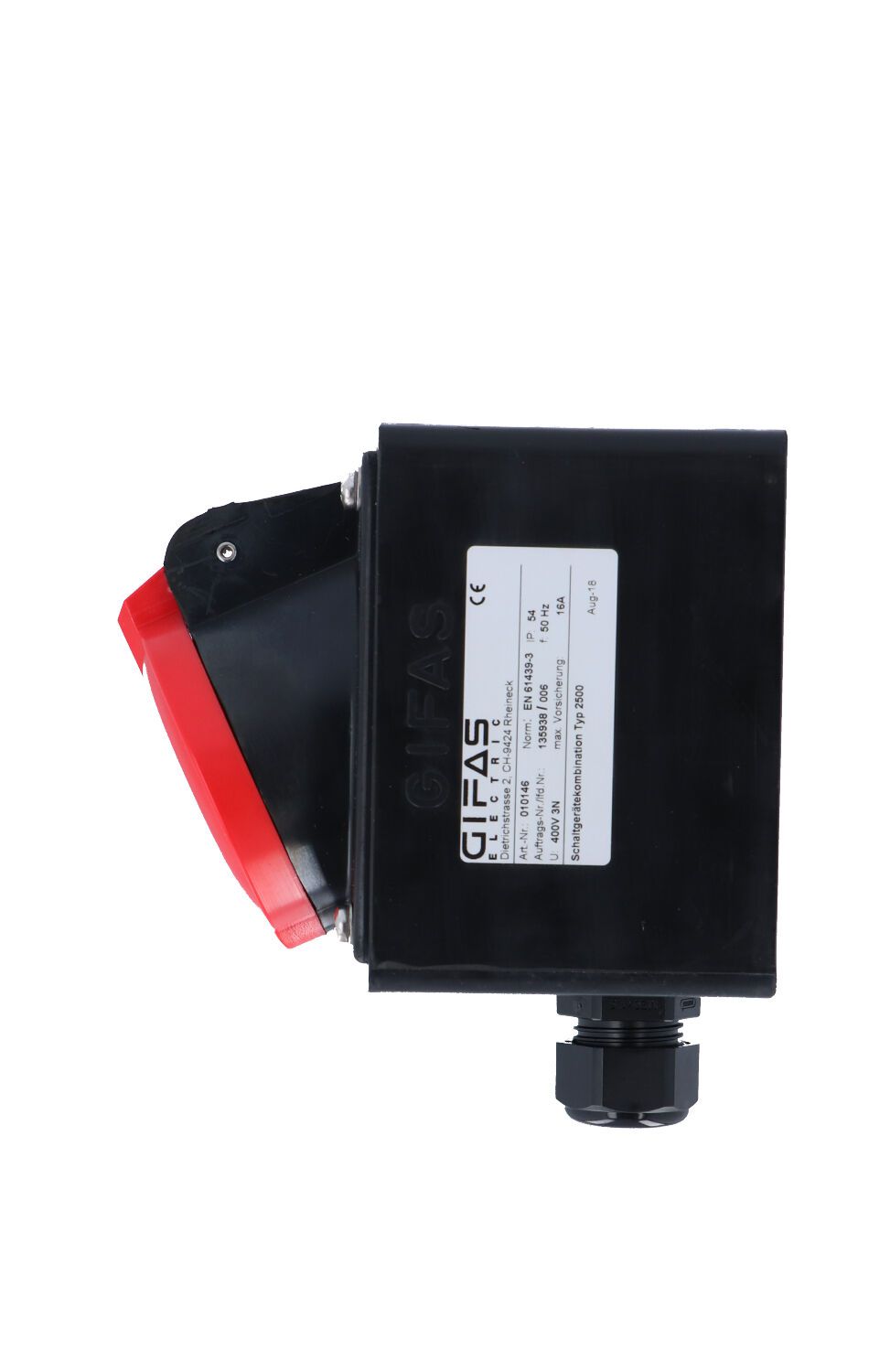 Solid rubber wall socket CEE