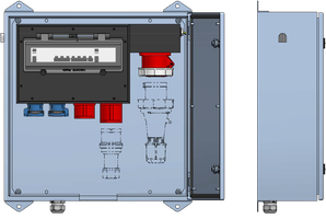 Surface mounted distributor cabinet V2A,