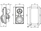 Safety socket with master switch CEE IP44/IP54