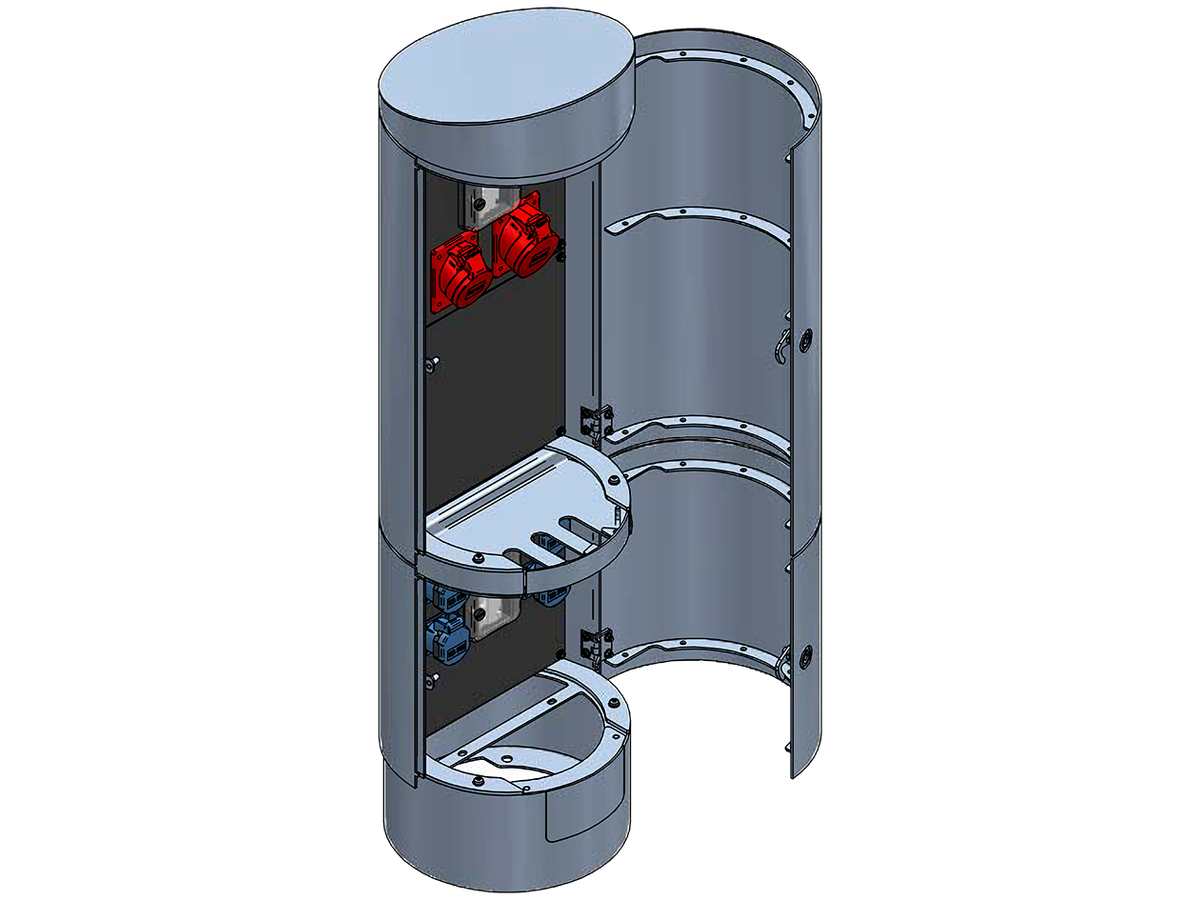 Energiesäule RONDO M V2A geschliffen - GIFAS-ELECTRIC