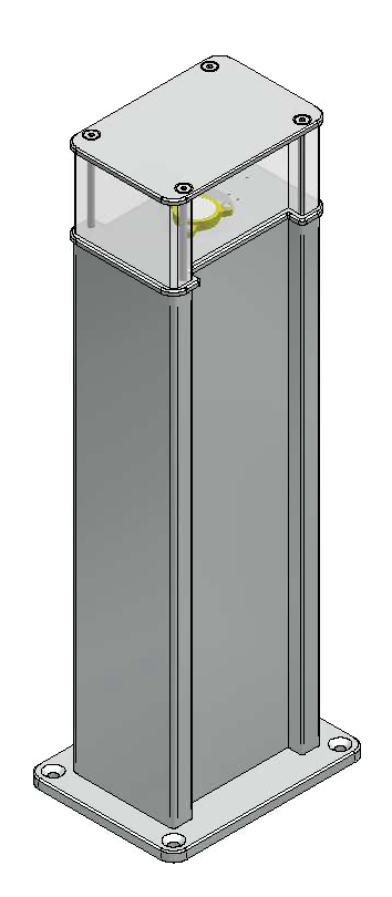 Energiesäule ES-LED 160, Aluminium eloxiert,