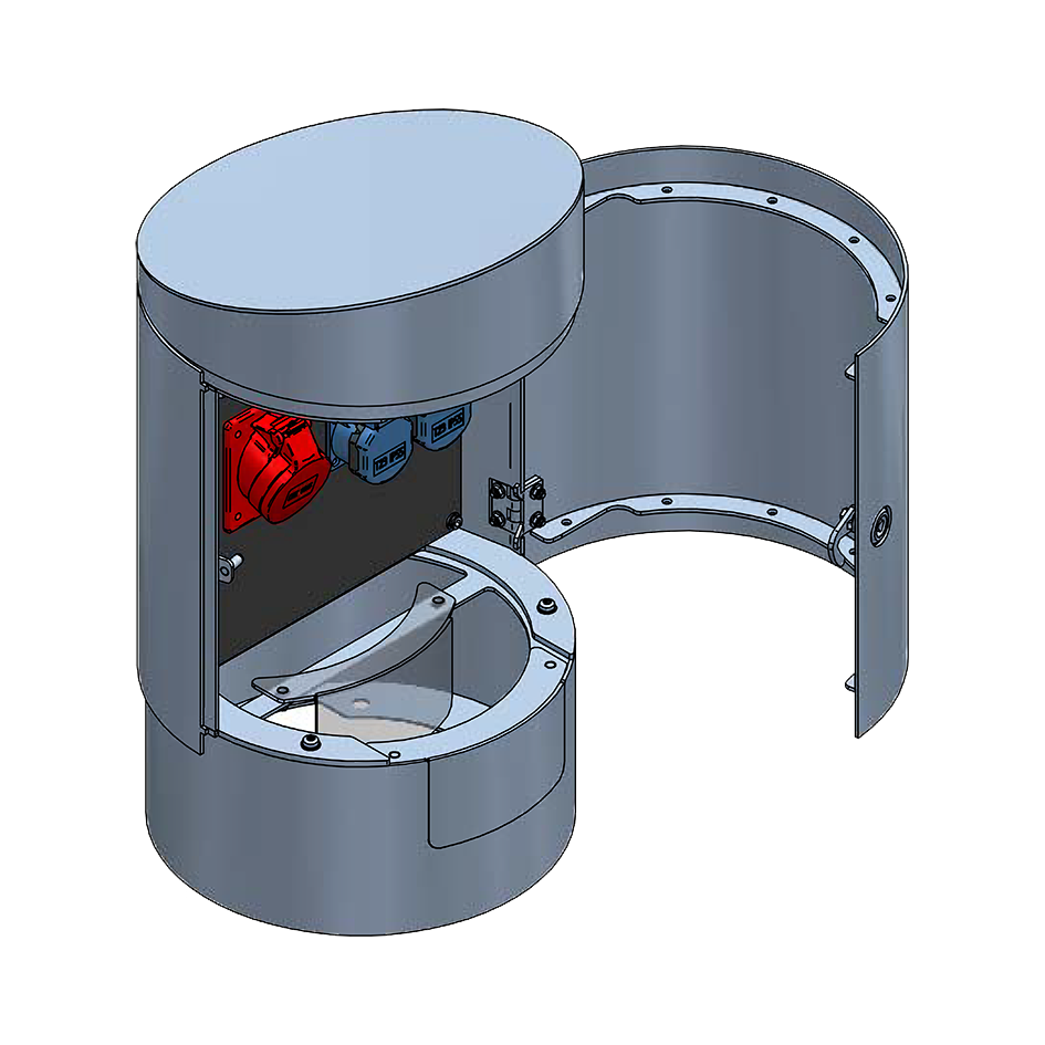 Energiesäule RONDO M V2A geschliffen