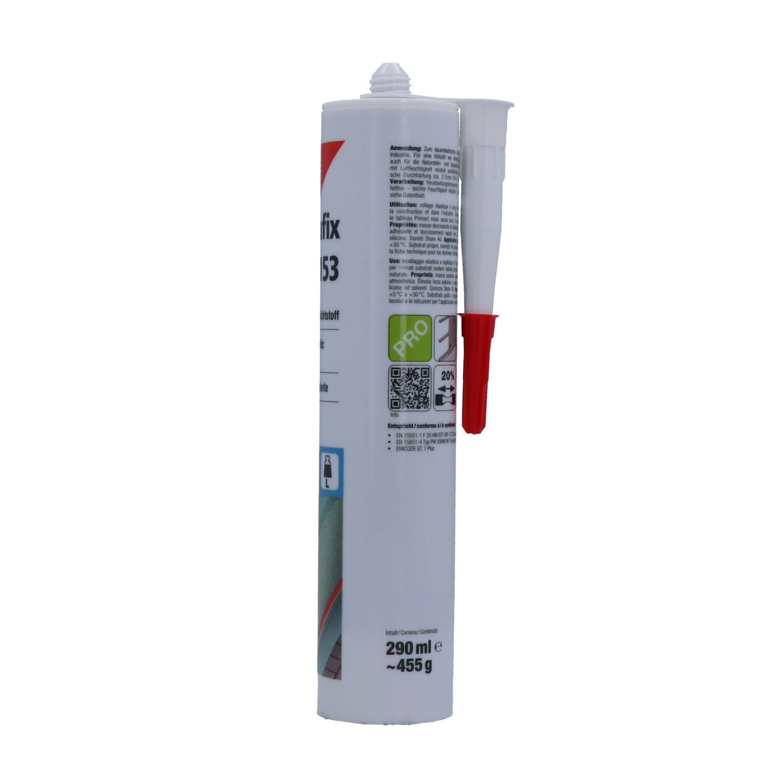 Hybrid adhesive and sealant, pebble grey,