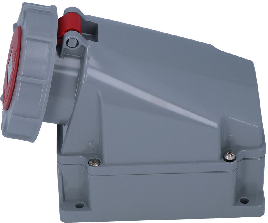 Plastic wall socket CEE 63A/400V, 3P+N+PE/6h, IP67