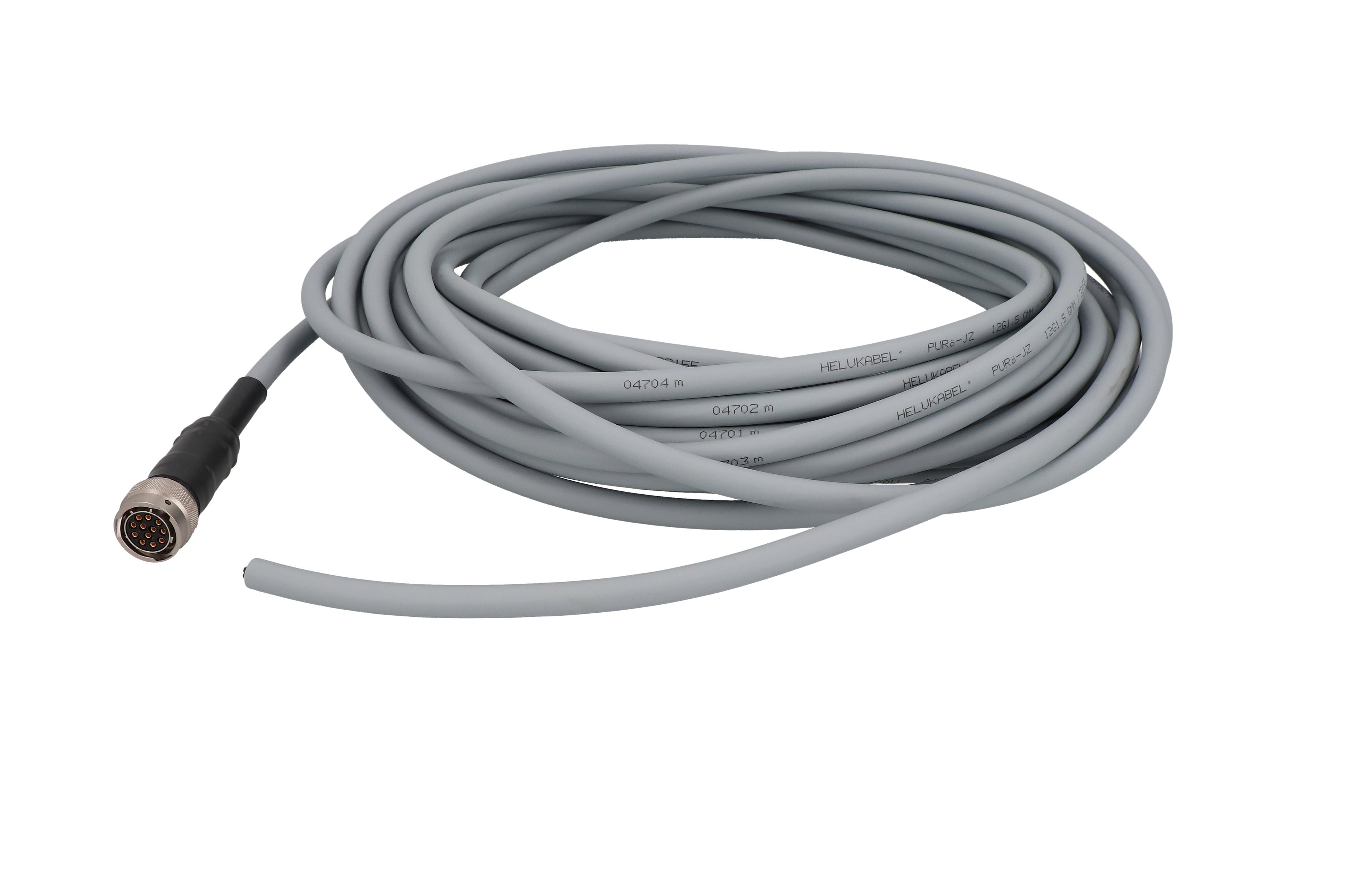 Connection cable with connector 12x1.5 mm² PUR,