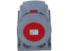 Plastic wall socket CEE 63A/400V, 3P+N+PE/6h, IP67