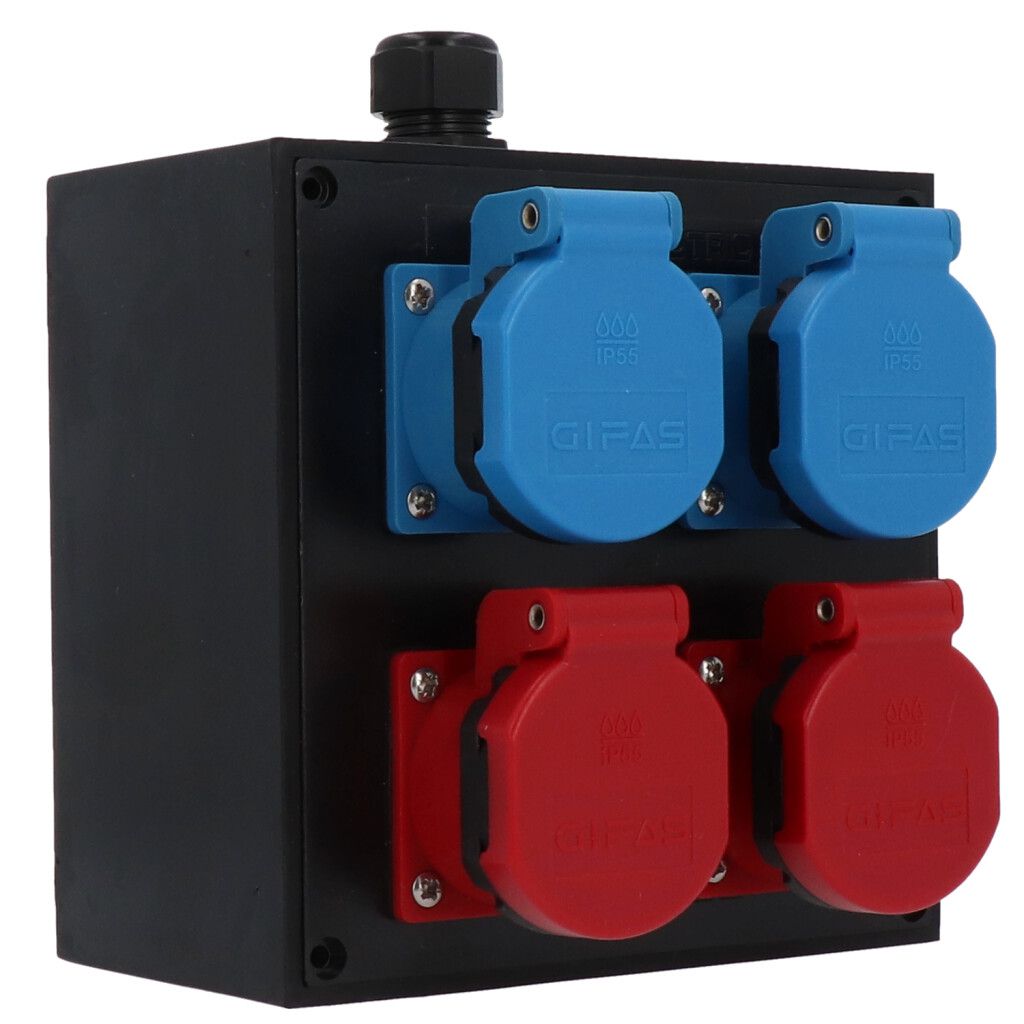 Small hard rubber distributor box type 1616, black