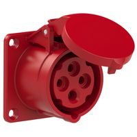 Plastic built-in socket CEE 16A/400V/3P+PE/6h