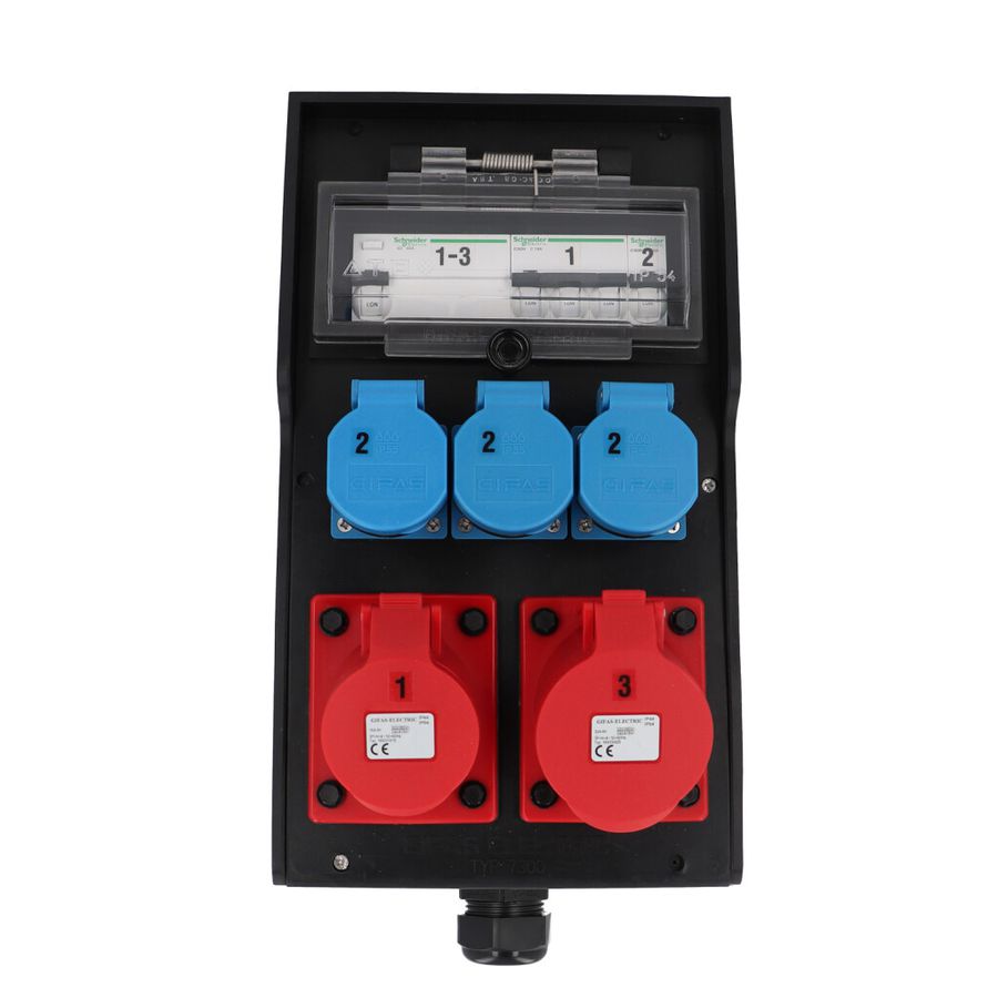 Quadro elettrico in gomma dura tipo 7300, nero