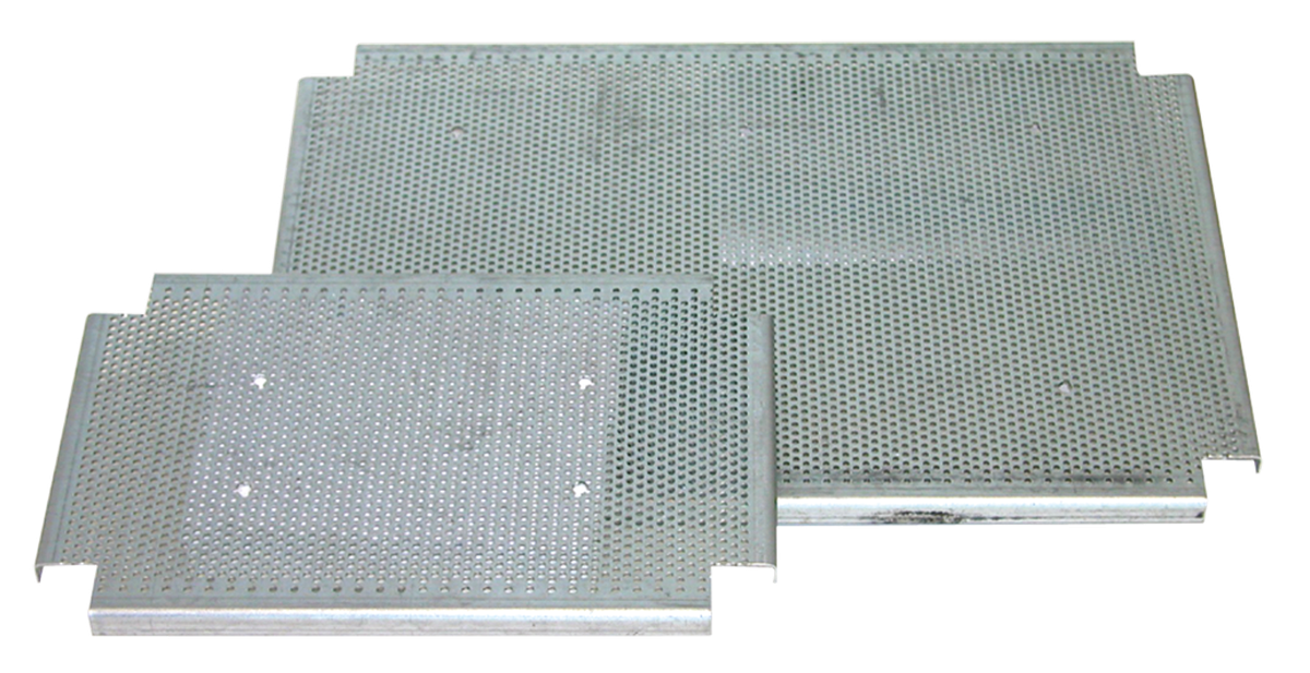 Mounting plate, perforated, galvanized