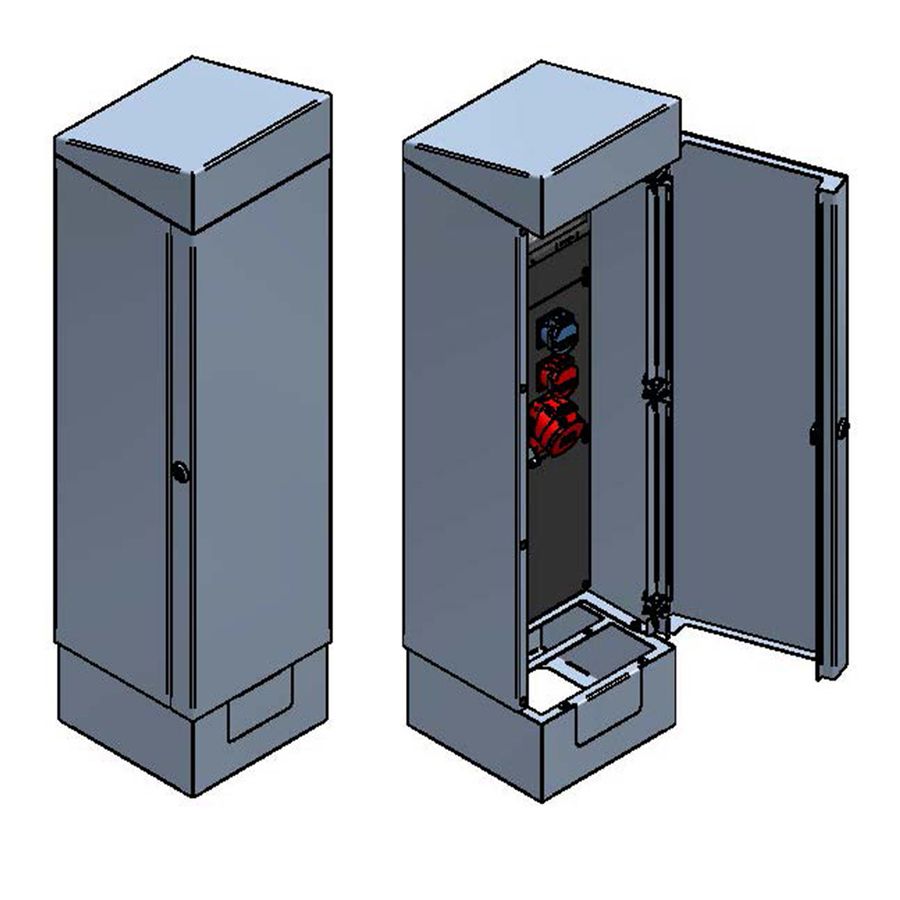 Energiesäule QUADRO M V2A geschliffen