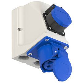 Wandsteckdosen-Kombination CEE16/3+T23