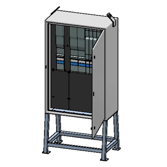 Quadro di distribuzione in lamiera d'acciaio da 400A su supporto
