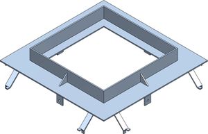 MOBILE Cadre en V2A, pour Ø de tube 60, dimensions