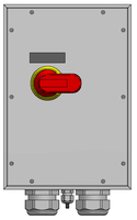 Main switch box with emergency shut-off function
