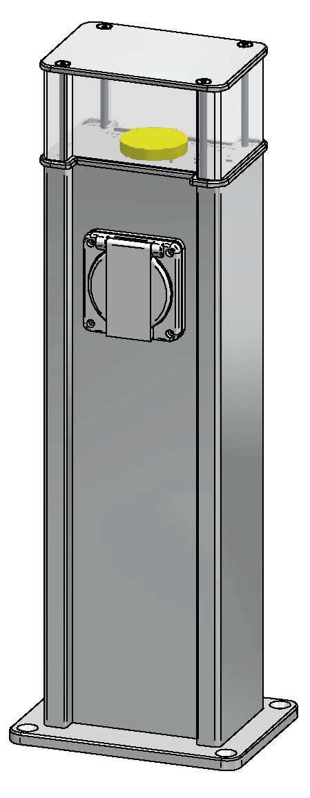 Energiesäule ES-LED 160, Aluminium eloxiert