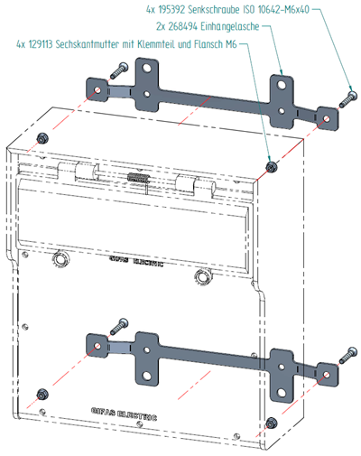 Set of mounting brackets for stand