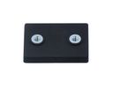 Magnetic clamp, rubberized, rectangular