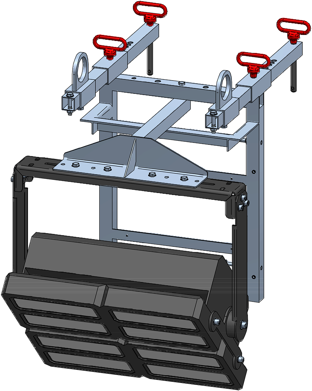 Modular crane lighting mount 1 light