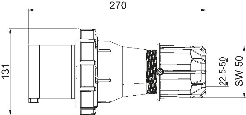 Plastic plug CEE IP67