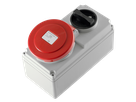 Safety socket with master switch CEE IP44/IP54
