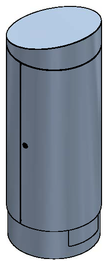 Energiesäule RONDO L V2A geschliffen