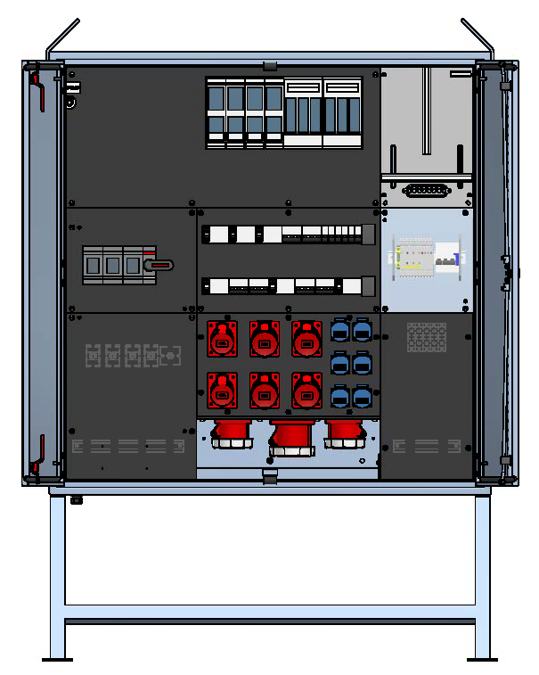 Armoire de chantier 250A, acier inox V2A