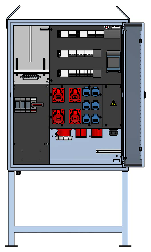Baustromverteiler 100A, Edelstahl V2A