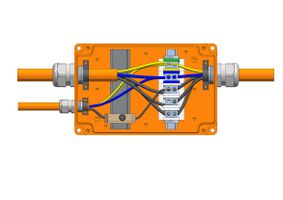 Junction box polyester E30 type 2516, orange