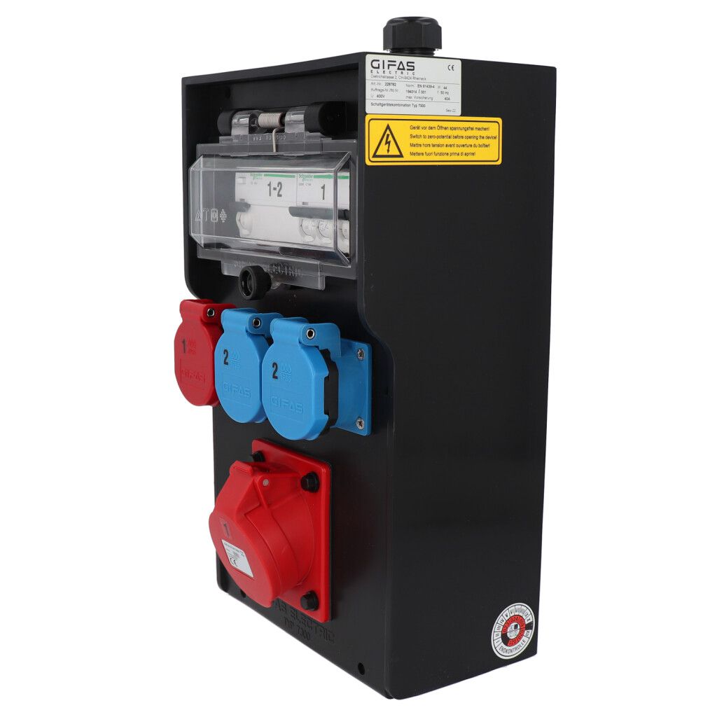 Quadro elettrico in gomma dura tipo 7300, nero