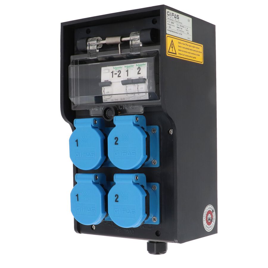 Hard rubber distributor box type 7200, black
