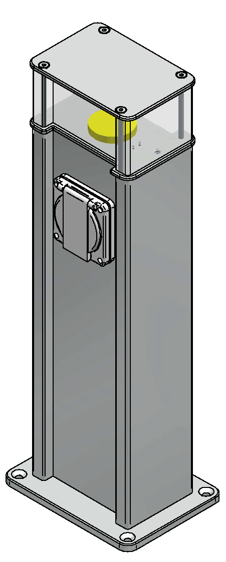 Energiesäule ES-LED 160, Aluminium eloxiert