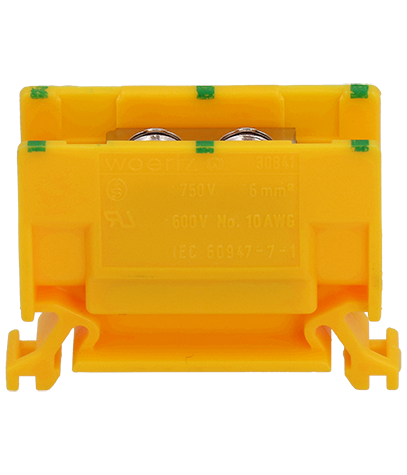 Abzweigklemme 6,0mm² gelb/grün "WOERTZ"