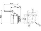 Einbausteckdose Kunststoff CEE IP44/IP54