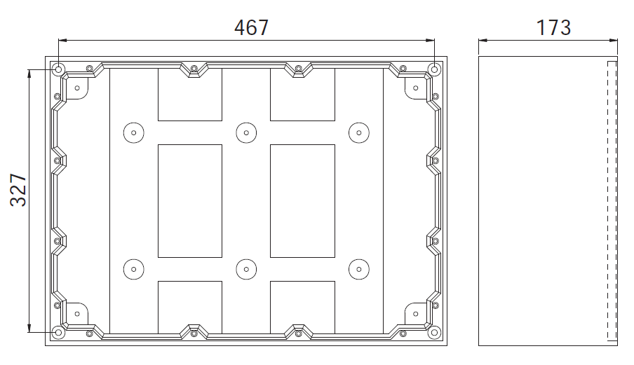 Hard rubber junction box, type 7900,