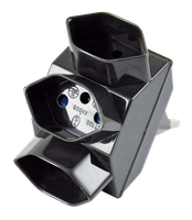Plastic distribution plug 3x type 13 black
