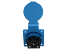 Built-in socket type 23 IP20 blue with lid