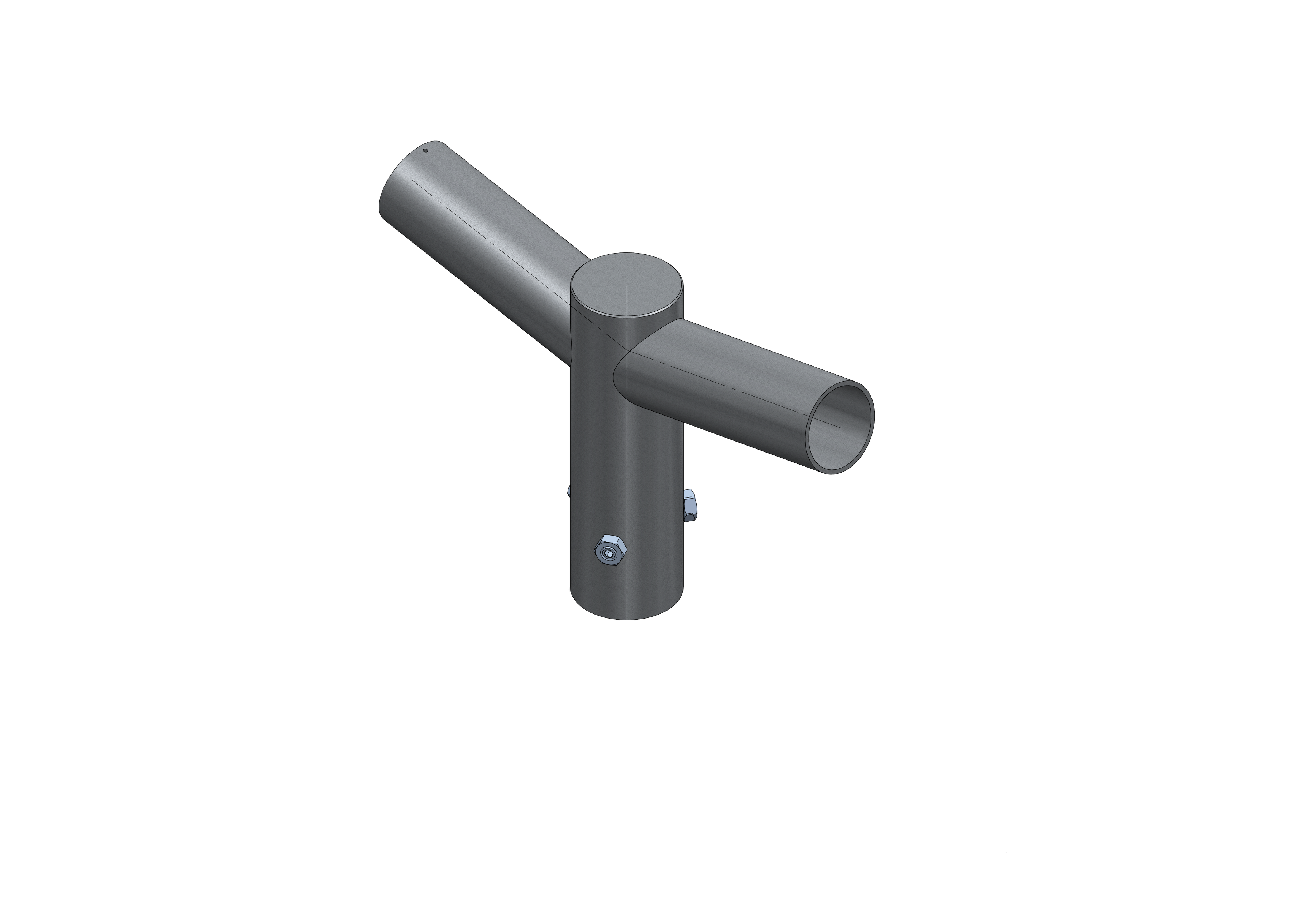 Galvanised mast adapter for Ø 76 mm diam.,