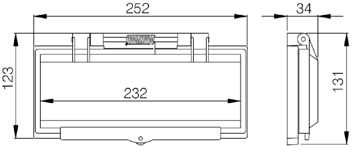 Couvercle de protection pour 13 modules