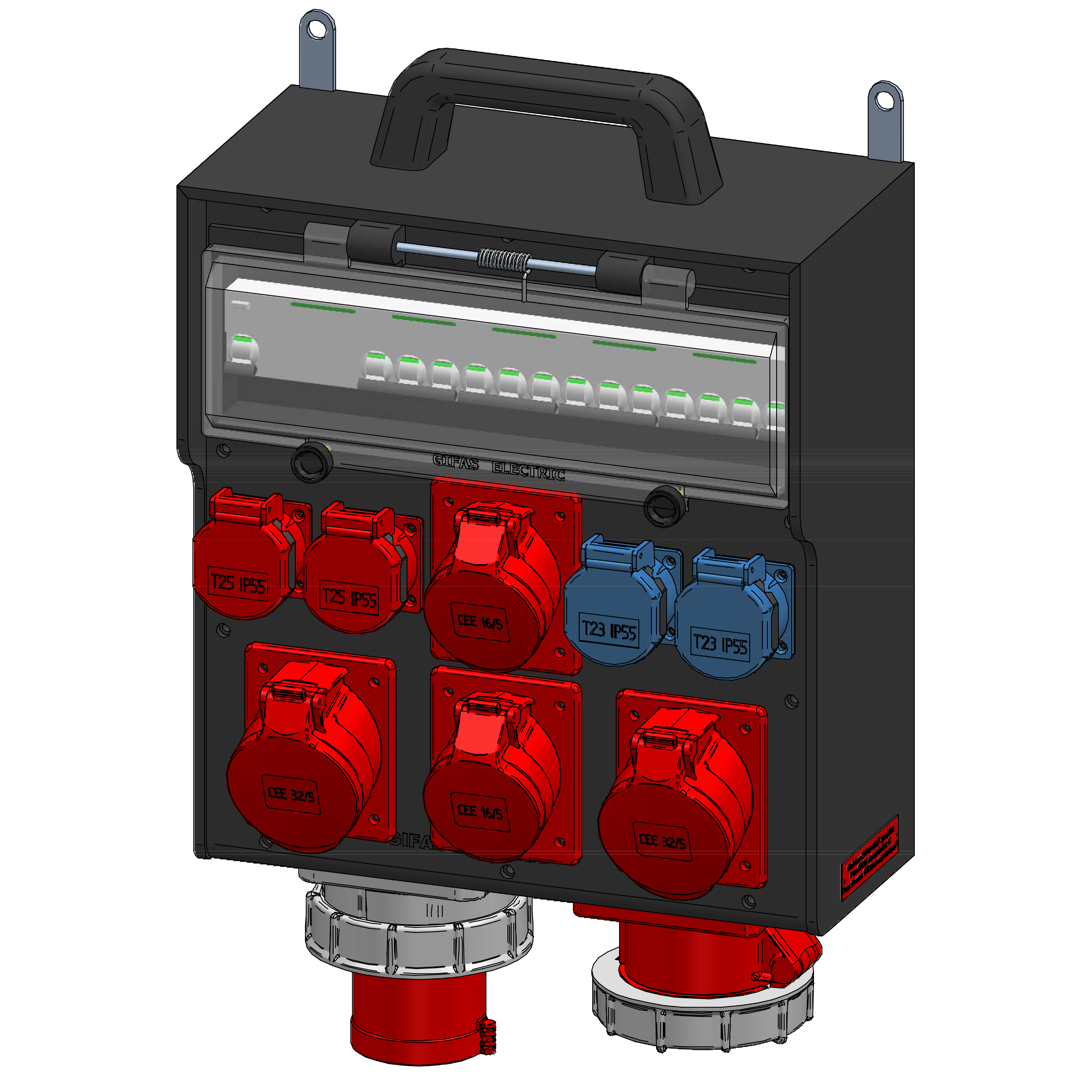 Mobile hard rubber distributor type 7700 black