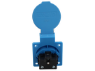 Built-in socket type 13 IP20 blue with lid