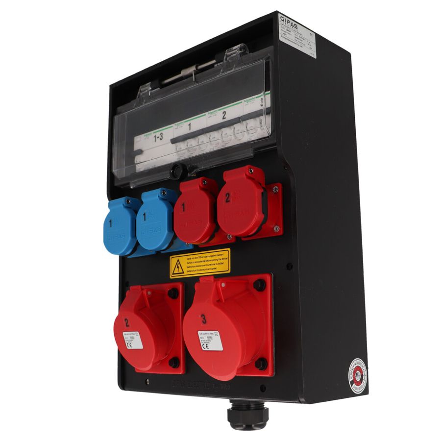 Steckdosenverteiler Hartgummi Typ 7400 schwarz