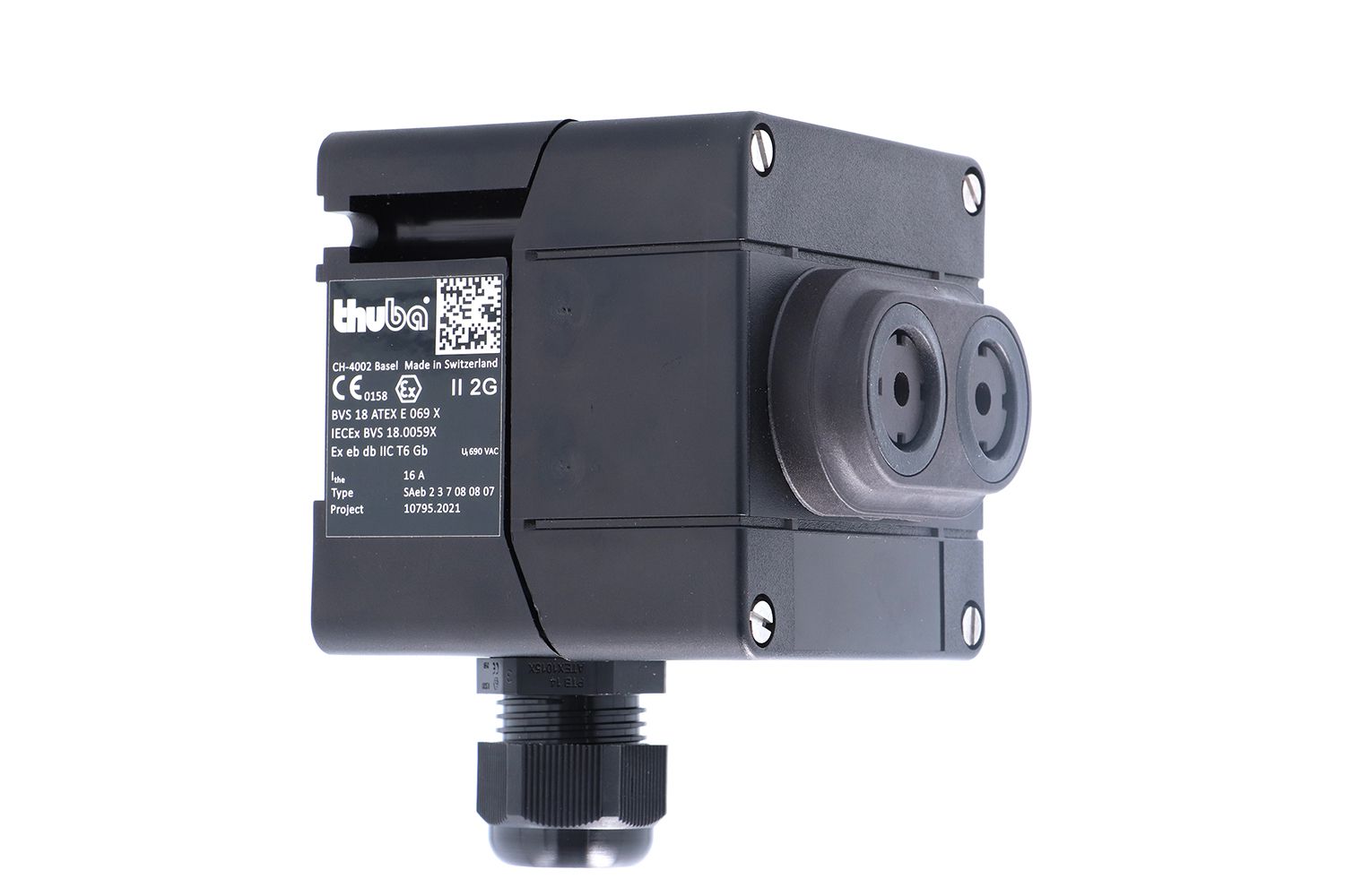 Interrupteur poussoir Ex en polyamide IP66