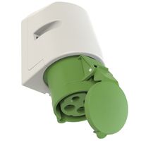 Plastic wall socket CEE 32A/50V, 3P+PE/10h, IP44