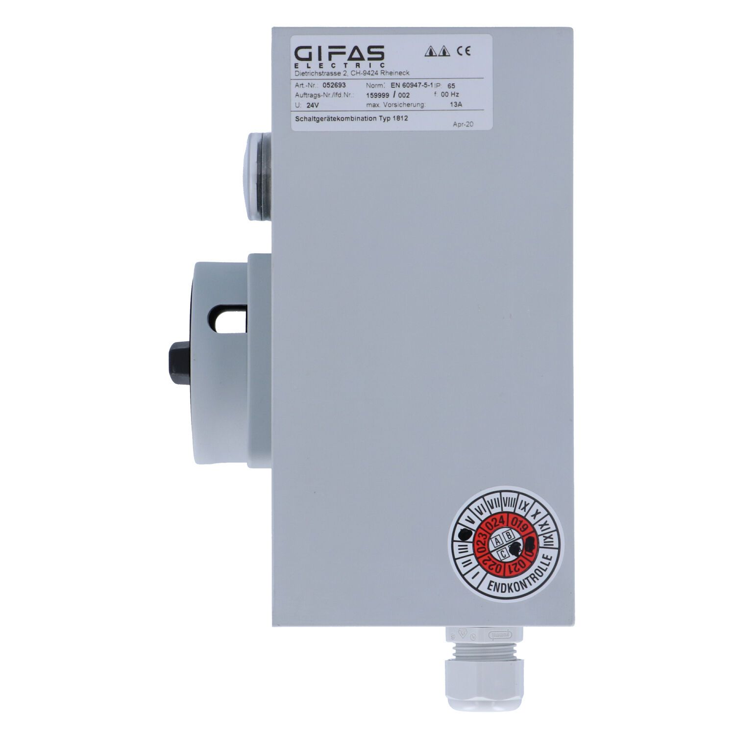 Indirect safety switch type 1812