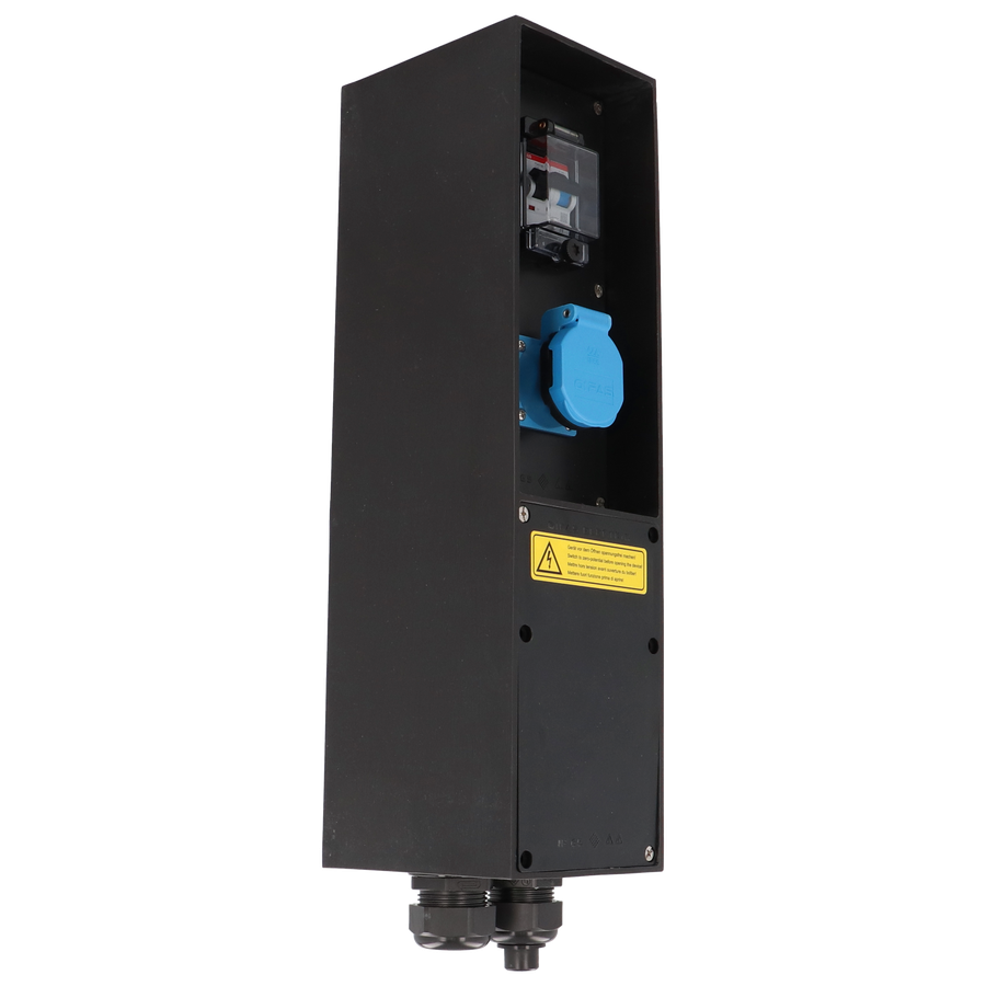 Quadro elettrico in gomma dura tipo 4512, nero