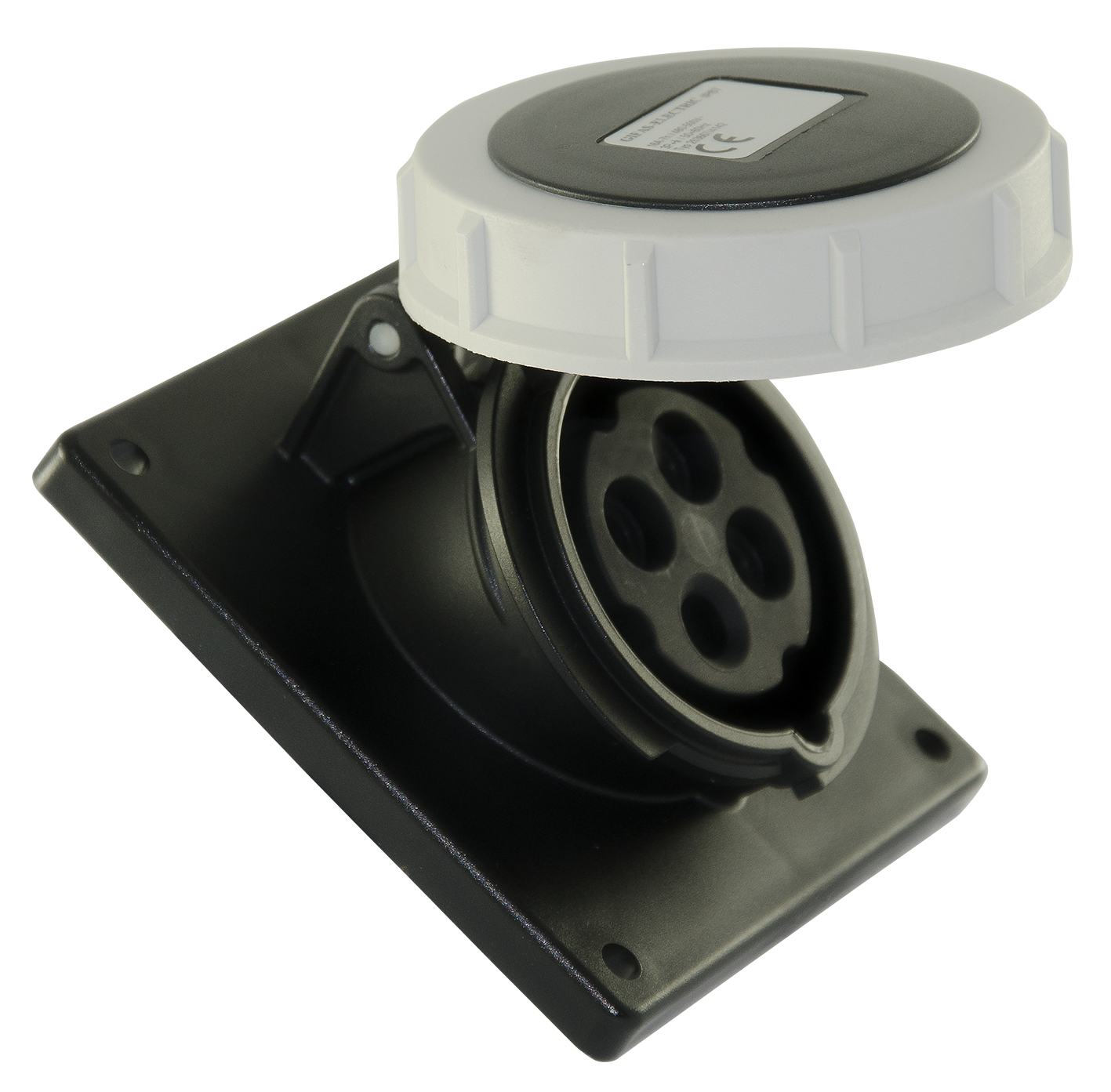 Plastic built-in socket CEE 16A/500V, 3P+PE/7h, IP67,