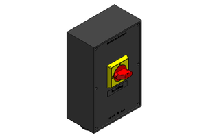 Main switch box with emergency shut-off function